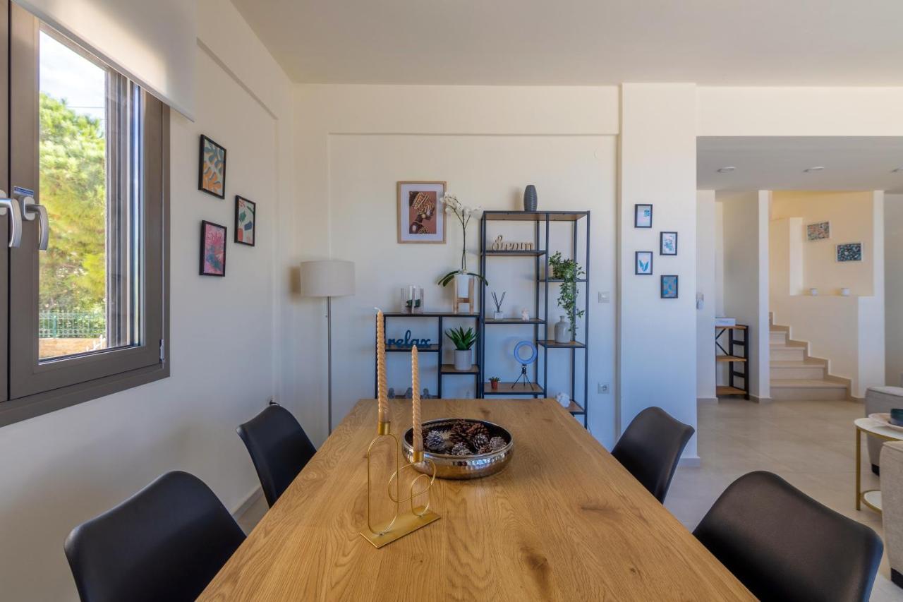 3 Bedroom Villa With Stunning Sea View & Private Parking Elia  Eksteriør billede
